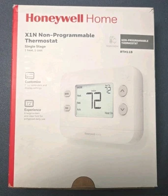 HONEYWELL X1N NON-PROGRAMMABLE THERMOSTAT SINGLE STAGE RTH11B  - Image 1 of 2
