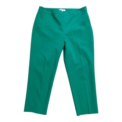 Pantalones elásticos Chaus New York para mujer verdes con cremallera lateral talla 10 Foto 1 de 4