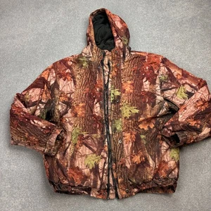 RealTree Jacket Adult Large Brown Workwear Camo Lined Hunting Hood Coat Mens* - Picture 1 of 9