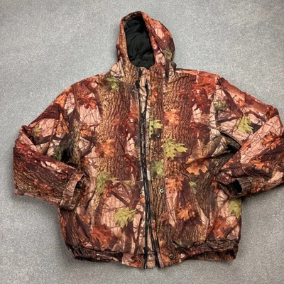 RealTree Jacket Adult Large Brown Workwear Camo Lined Hunting Hood Coat Mens* - Image 1 of 4