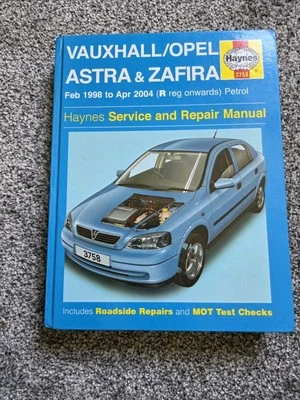 Vauxhall/Opel Astra & Zafira Haynes Workshop Manual Feb 1998 To Apr 2004 - Image 1 of 4