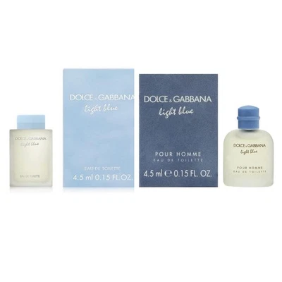 Combo Dolce & Gabbana azul claro mini respingo 0,15 oz/4,5 ml para homens e mulheres - Imagem 1 de 4