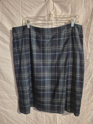 Falda Charter Club Mujer Multi Cuadros Forrada Ventilación Espalda Falda Mujer Nueva Talla 18 Foto 1 de 4