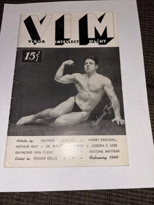 Vim Vol.1 No.1 - February 1940 - Vintage Male Beefcake Magazine - Richard Falcon - Picture 1 of 3