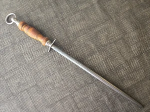F. DICK Acero - Afilador de Cuchillos con Mango de Madera, Total 20" De Colección Hecho en Alemania - Imagen 1 de 15