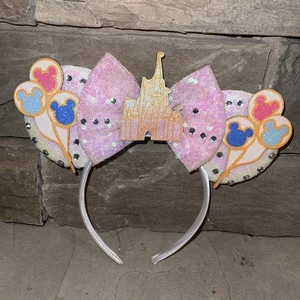 Minnie Mouse Ears Headband  Castle. Sequin Balloons Minnie Unbranded  - Picture 1 of 4