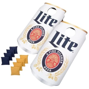 Miller Lite Can Cornhole Bean Bag Toss Game - Picture 1 of 4