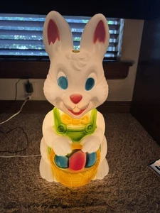 Vintage Osterhase Blasform 19" allgemein Schaumkunststoff mit Licht - Bild 1 von 9