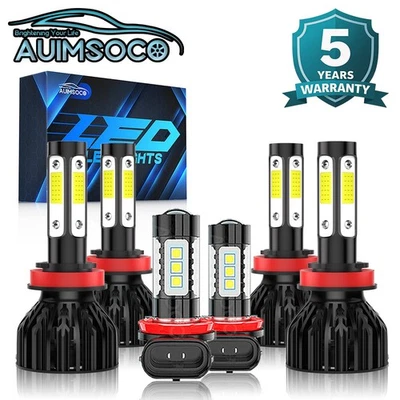For Mazda MX-5 Miata 2006-2015 6x Bright White LED Headlight Fog Light Kit Bulbs - Image 1 of 4