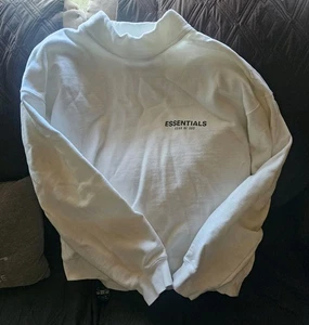 Fear of God Essentials Sweater Mens XL White Sweatshirt Pre Owned Condition - Bild 1 von 10