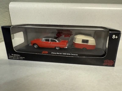 Chevy Bel Air HO 1955 con cámper modelo de alta velocidad 1:87, ¡el mejor precio! Foto 1 de 3