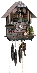 Cuckoo Clock Black Forest house with moving wood chopper and .. SC MT 405/10 NEW - Picture 1 of 1
