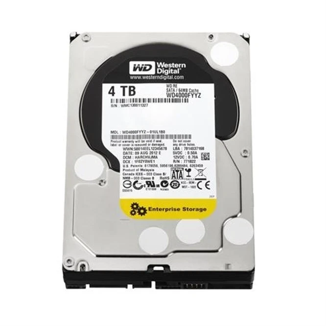 Western Digital Corporation  WD4000FYYZ 3.5" 4TB 7200RPM SATA HDD - Image 1 of 1