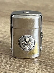 Ancien Encrier De Voyage Miniature Fleurs De Lys - Bild 1 von 13