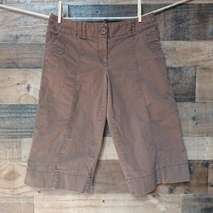 Canvas Shorts, Women's Size 4 - Brown with Adjustable Waist, Tie Back - by LOFT - Picture 1 of 7