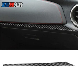 Carbon Fiber Copilot Dashboard Panel Trim Strip For Toyota 86 Subaru BRZ 2016-20 - Picture 1 of 13