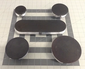 GE Oven Range Burners Set w/Caps WB16K10076 WB16X24721 WB16X24724 WB16X24722 - Picture 1 of 14