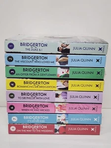 NEW AND SEALED: BRIDGERTON FAMILY BOOK SERIES COMPLETE 1 TO 8 SET BY JULIA QUINN - Picture 1 of 5