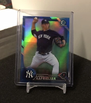 James Kaprielian Blue Refractor 2016 Bowman Chrome BCP71 New York Yankees /150 - Image 1 of 2