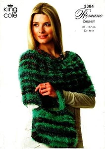 Patrón De Tejido King Cole - Hilo Romano Chunky - TOP, COWL Y BOLSO 3384 - Imagen 1 de 3