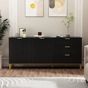 Sideboard Buffet Storage Cabinet with Doors & Drawers, Kitchen Cupboard Cabinet - Picture 1 of 8
