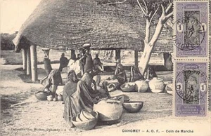 Benin - Eine Ecke eines Marktes - Publ. Geo Wolber - Bild 1 von 2