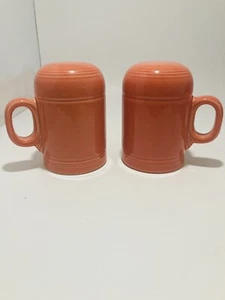 Fiestaware Orange Salmon Persimmon Range top Salt and Pepper Shakers - Picture 1 of 4