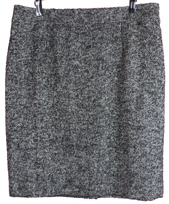 SK12480- NUEVO COLDWATER CREEK Mujer Poliéster Lana Falda Lápiz Negro Brillante 16 Foto 1 de 4