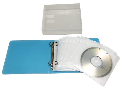 MAXMEDIA CD DVD BLU RAY BOX SET– CD/DVD Wallet Holder Binder HOLDS 20 DISCS RANDOM COLOR-