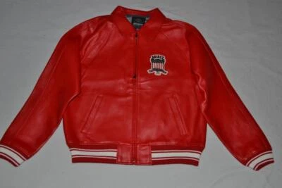 AUTHENTIC Avirex Icon Leather A1 BOMBER Jacket MENS RED BRAND NEW ALL SIZES - Image 1 of 4