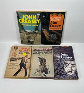Vintage John Creasey Book Lot of 5 Paperback Books Sci-Fi Baron Series - Imagen 1 de 6