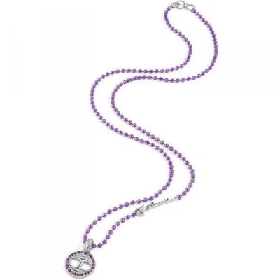 COLLANA DONNA JUST CAVALLI,NEON SCABF11,VIOLA CON CRISTALLI,ALLUMINIO JC,SNAKE - Immagine 1 di 2
