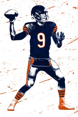 Póster de pared artístico de fútbol americano Nick Foles #9 Chicago Bears Saint Nick - PÓSTER 20x30 Foto 1 de 4