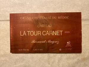 1 Rare Wine Wood Panel Château La Tour Carnet Vintage CRATE BOX SIDE 10/24 302 - Picture 1 of 2