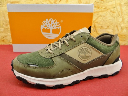 Timberland Winsor Park Oxford sneaker basse scarpe basse scarpe verde nabuk taglia 42 uk8