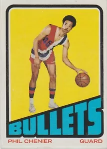 PHIL CHENIER; 1972-73 TOPPS VINTAGE BASKETBALL No. 102 - Picture 1 of 2
