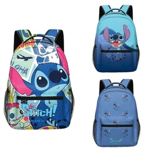 Cartoon Stitch School Backpack Laptop Bags Kids Handbag Travel Bag Teenagers Bag - Picture 1 of 33