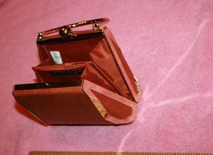 Barely Used Brown PVC Croc Looking Baguette Purse  - Picture 1 of 1