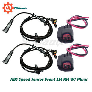 4X ABS Speed Sensor W/ Connectors Front LH RH FOR Dodge RAM 1500 2009-12 ALS2246