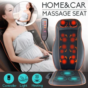 Full Body Back Seat Massager Cushion Shiatsu Chair Massage Pad Home Car Office - Picture 1 of 12