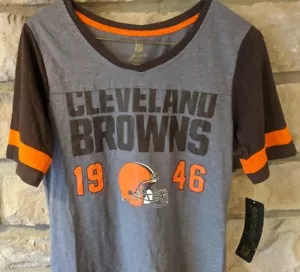 Cleveland Browns Juniors Shirt NFL M 7/9 grau meliert braun orange neu OVP - Bild 1 von 5