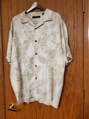 BACHRACH Hawaiian silk  Shirt Button Up Sz XXL 100% Silk - Image 1 of 4