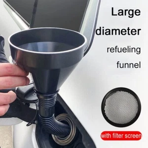 Engine Refueling Funnel with Filter Car Truck Oil Gasoline Strainer Pipe Hose  - Bild 1 von 6