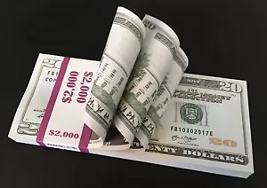 100 PIEZAS 20 USD Dinero de Juego - Billetes de Innovación Realista | Escenario y Juegos - Imagen 1 de 3