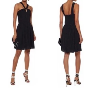 L’AGENCE Black Silk Chiffon Cocktail Party Dress Size Small New MSRP$649 - Picture 1 of 6