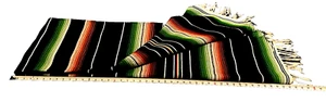 Mexican Serape Saltillo Authentic Blanket XL 80"x60 SALTTEX Tag Vintage 1990's - Picture 1 of 4