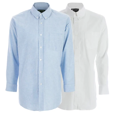 NEW Mens Premium Oxford Shirt Long Sleeve Button Down Collar Dress Shirt - Image 1 of 4