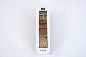 DOCKERS Men's LARGE/X-LARGE Boxed KHAKI Comfort STRETCH Braided CASUAL WEB BELT - Picture 1 of 9