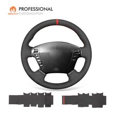 MEWANT Stitch Black Suede Steering Wheel Cover for Nissan Fuga Cima Infiniti M35