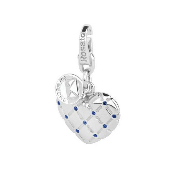 Ciondolo Rosato charm cuore MY SECRETS argento zirconi SE011 - Immagine 1 di 1